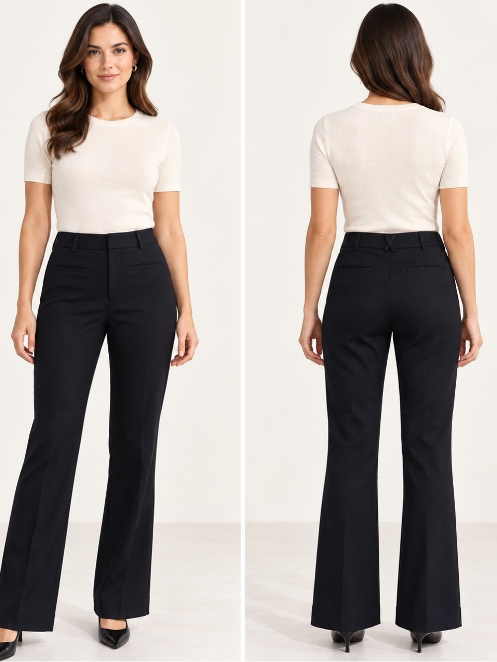 Maeve Black Straight-Leg Women's Pants